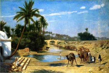  rome - Une caravane arabe Arabe Jean Léon Gérôme